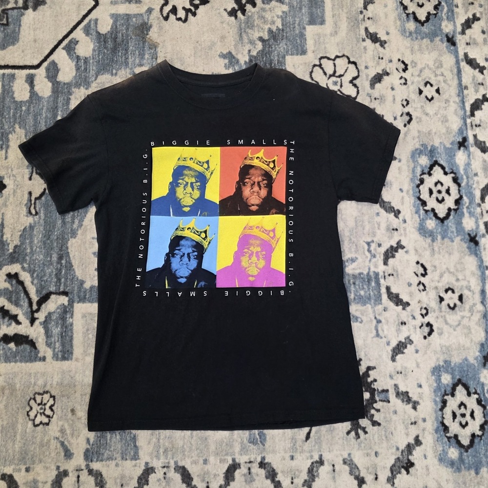Notorious B.I.G Biggie Smalls T Shirt Men's Retro Vintage Style King Of NY